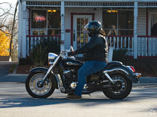 A motorcyclist's perspective in the charming town of New Morgan, PA.