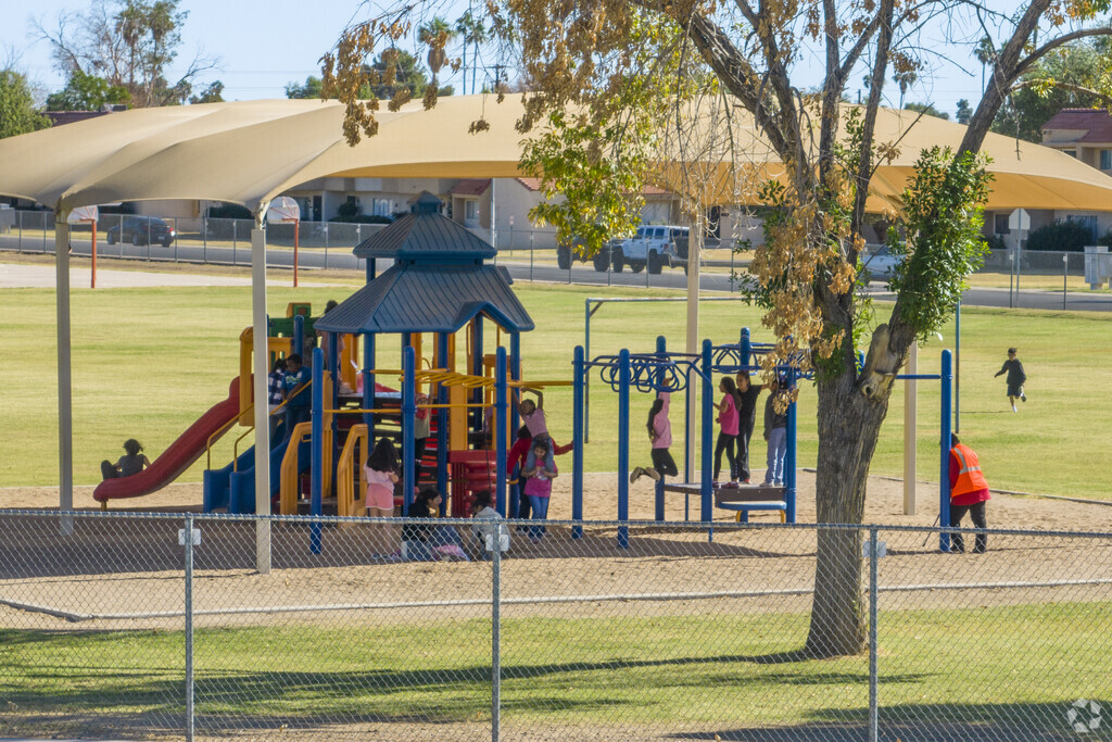 Glendale’s children enjoy the playground at Burton Elementary School.