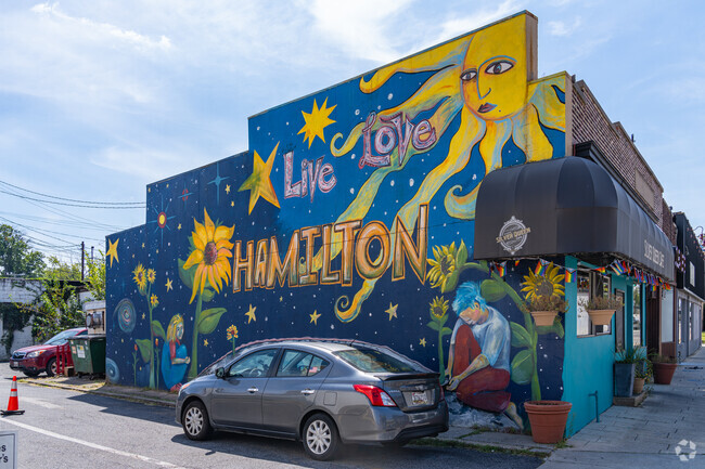 Local artists have decorated the area with beautiful murals along Harford Rd in Hamilton.