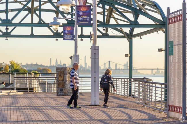 Park Hill's boardwalk is near the Hudson River and New York City.