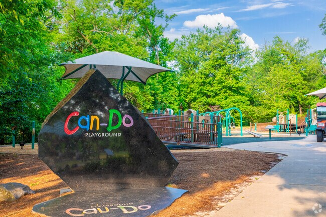 Carrcroft children head to the all-accessible Can-Do Playground.