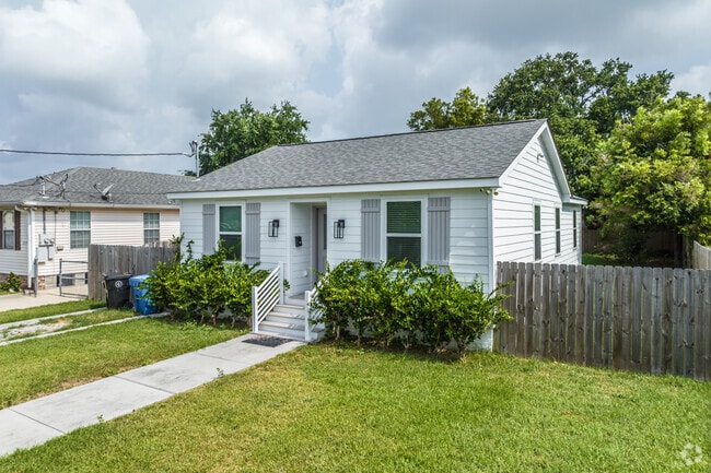 Many homes in Milneburg are built on raised foundations.