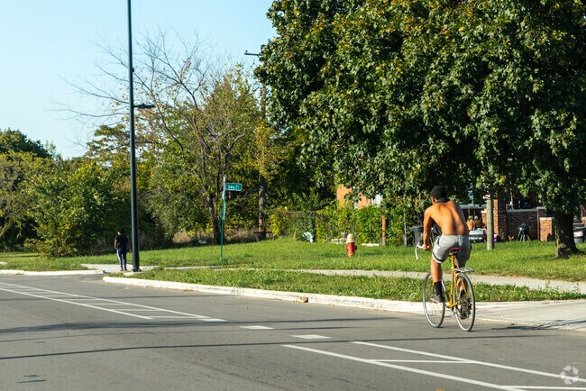 Residents and visitors of Virginia Park Community enjoy the area's bike-friendly streets.