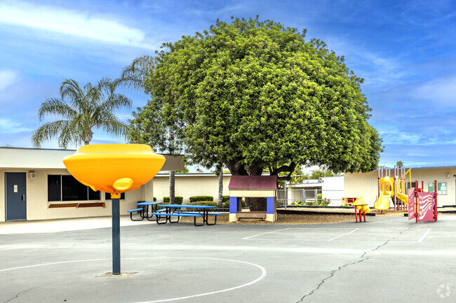 The playground at the Glen View Elementary School in Escondido is a recess retreat.