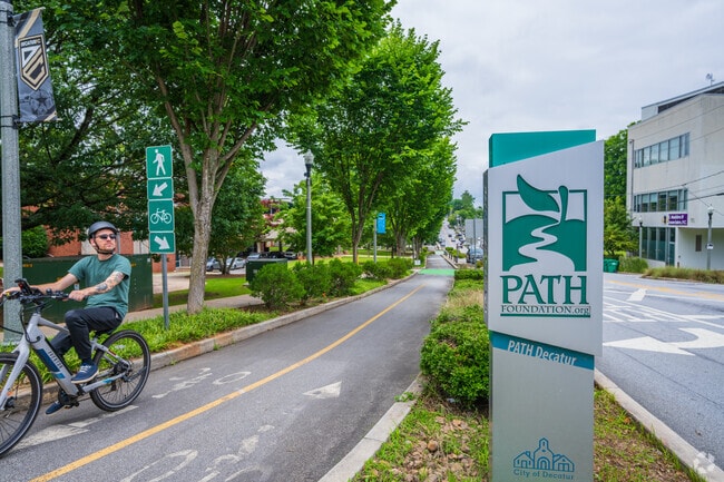 Keep yourself in shape by mixing up your commute with the Path, a designated bike lane system near Glennwood Estates.