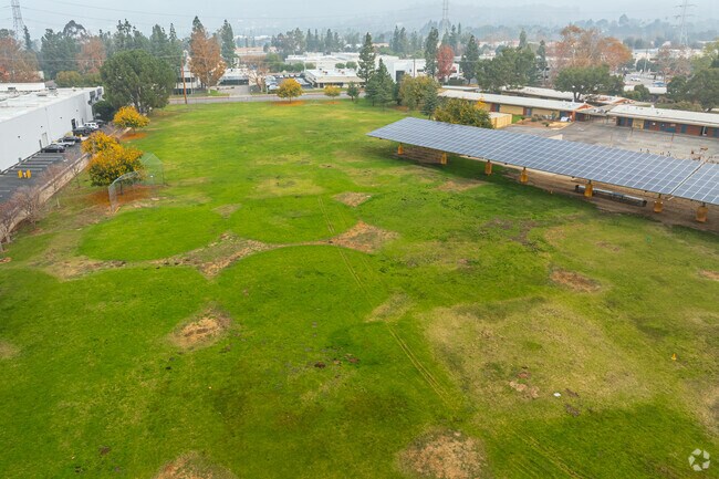 The fields at Arma J Shull Elementary School are very spacious for outdoor activities.