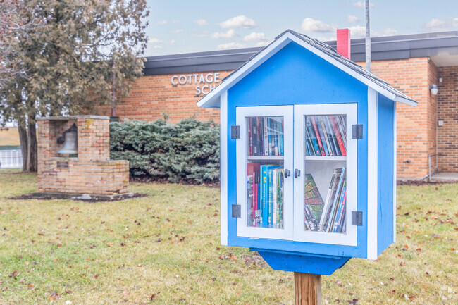 You can grab a book and leave a book at Cottage Elementary School.