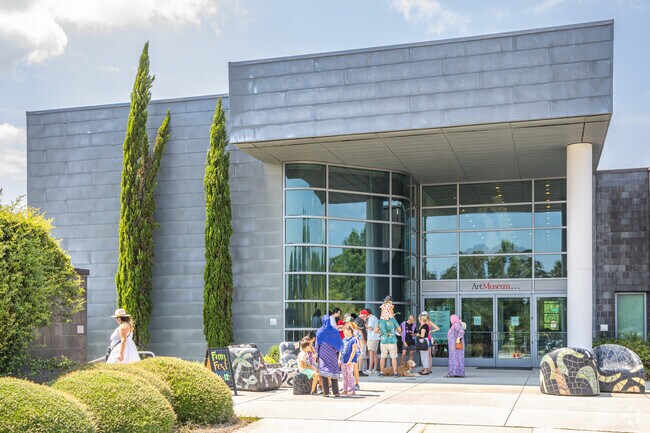 Families from Seagate South enjoy the free community appreciation day at the Cameron Art Museum.