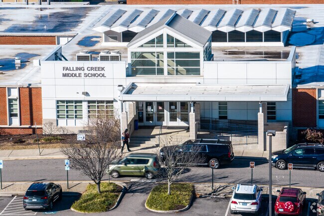 Falling Creek Middle School is tucked in the hills of Bensley.