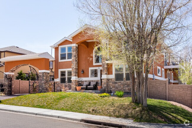 Some modern houses with stone accents can be seen in College View- South Platte.