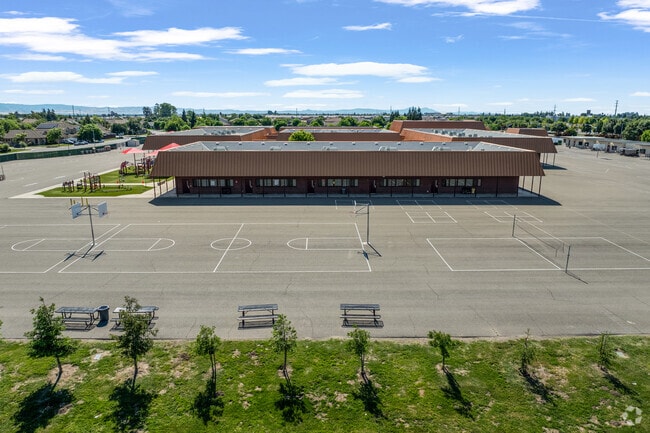 Veritas Elementary is a well-kept facility in South Manteca.
