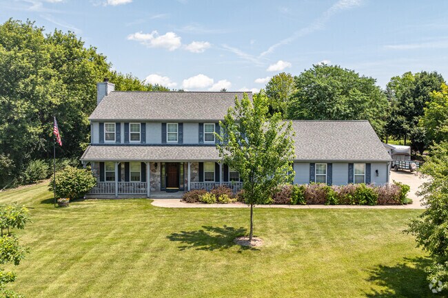 Traditional Colonial homes are popular in Waukesha Village.