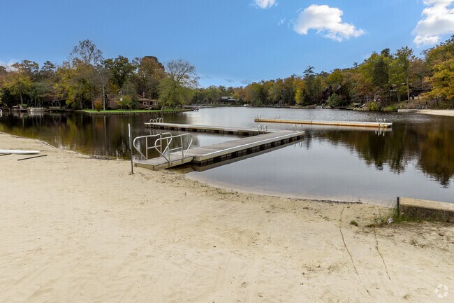 Medford Lakes residents can go swimming on Lower Aetna Lake, or just enjoy the view from the beach.