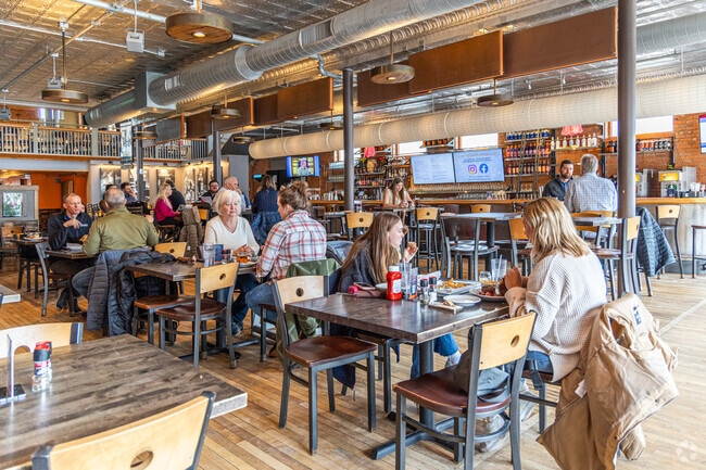 New Holland Brewing is a local hotspot near Rosa Parks Green with craft beers and pub food.