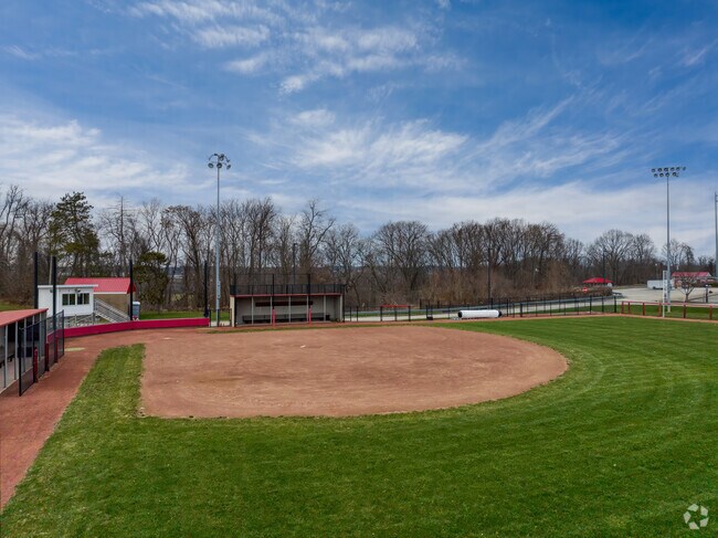 The baseball field at Roadman Park is active every spring in West Brownsville.