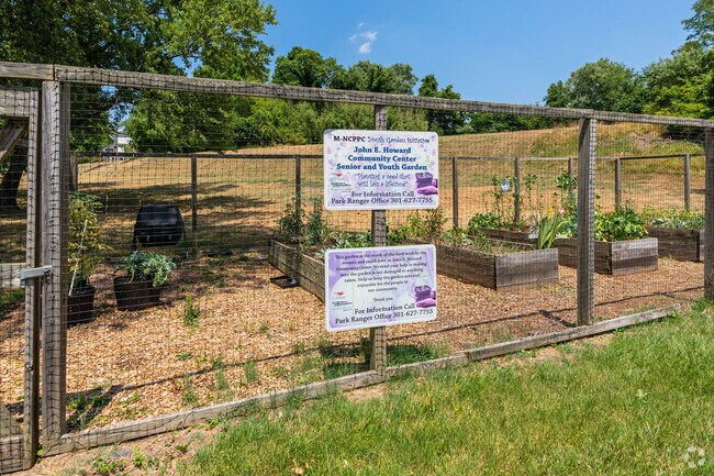 John Howard Community Center has a thriving community garden for visitors to enjoy.