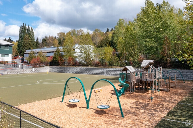 Chestnut Hill Academy has a well kept playground.