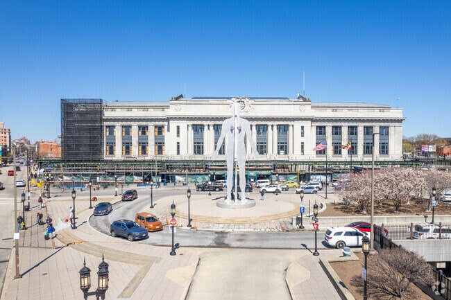 Baltimore's Penn Station is located a short walk from Mount Vernon.