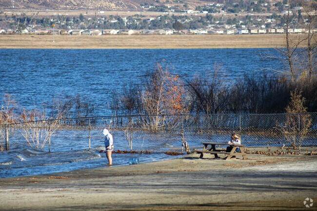Wildomar residents can stroll along the sandy shores of Lake Elsinore.