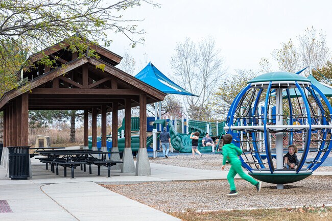 Legacy Park includes play areas, trails and sports fields for residents in Lee's Summit.