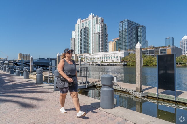 Harbour Island Residents walk the waters edge for a quick break.
