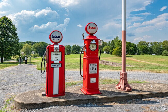 Two Esso gasoline pumps were installed in Arthurdale in 1934.