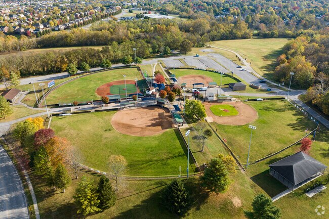 Veterans Park has four lighted Little League baseball field.