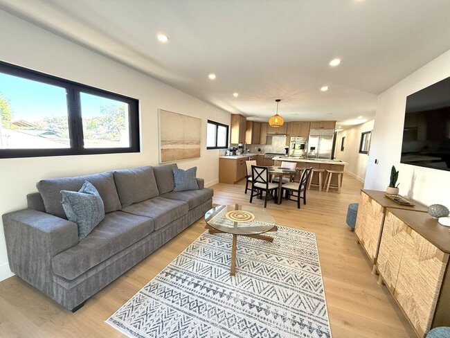 Open living dining area