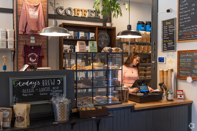 Grab a morning pick me up at Harvest Moon Coffee & Chocolates.