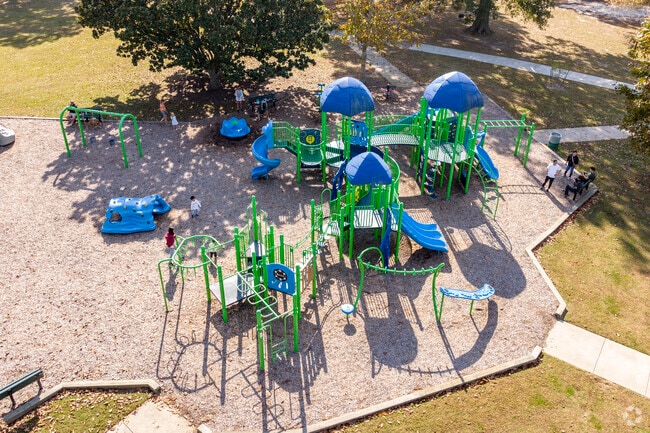 The bustling playground at Munden Point Park in the Pungo area of Virginia Beach.