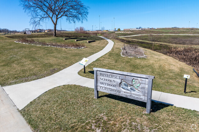 An outdoor learning center allows Winterset Junior High students to get outside and learn.