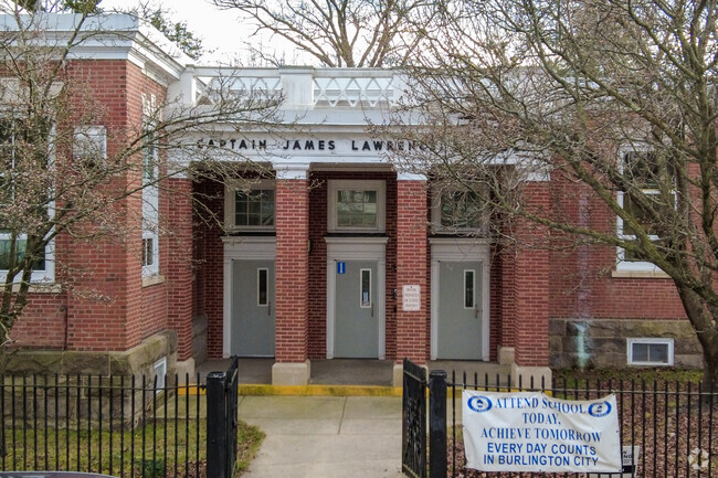 The main entrance for Captain James Lawrence Elementary School.