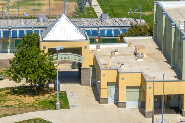 The entrance to Valley Community School in Atwater.