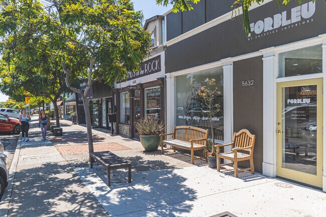 La Jolla Boulevard is lined with boutique shops.