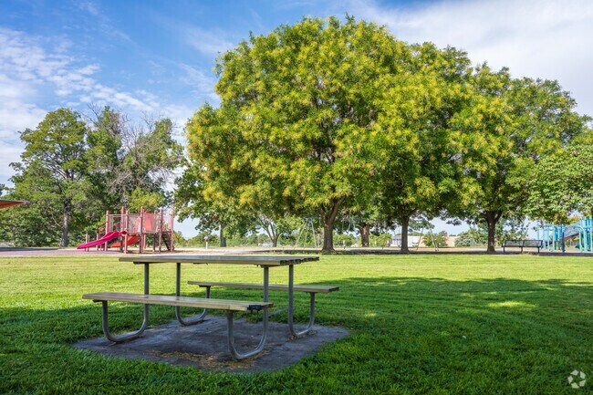 Just southwest of San Gabriel is Aztec Park which features several tennis courts, playgrounds, and spacious greenspace.