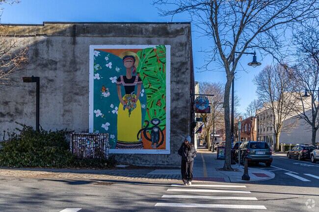 Witchcraft Heights offers colorful art murals throughout the town.