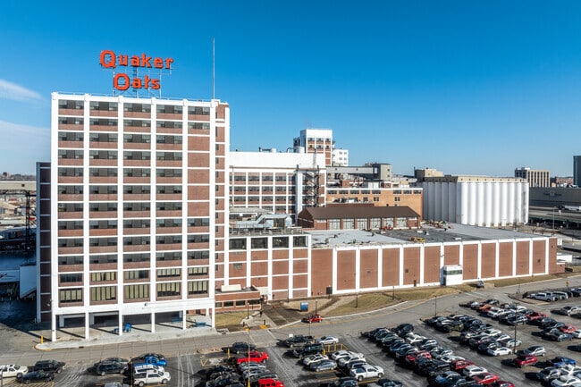 Quaker Oats has a large factory just outside of Downtown Cedar Rapids, and employs thousands