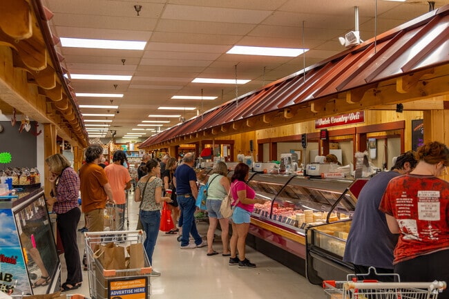 Locals love the Harrison Township Amish Market for locally sourced goods every weekend.