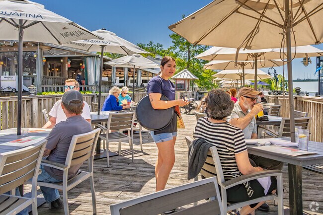 Elijah's on the boardwalk serves daily locally caught oysters for residents of Kings Grant and downtown Wilmington.