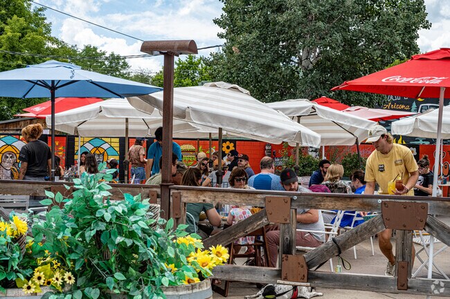 Outdoor dining is popular in the summer months in Flagstaff.