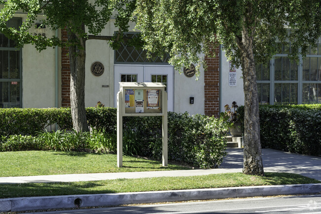 The message board is at the front entrance of Arroyo Vista Elementary in South Pasadena.