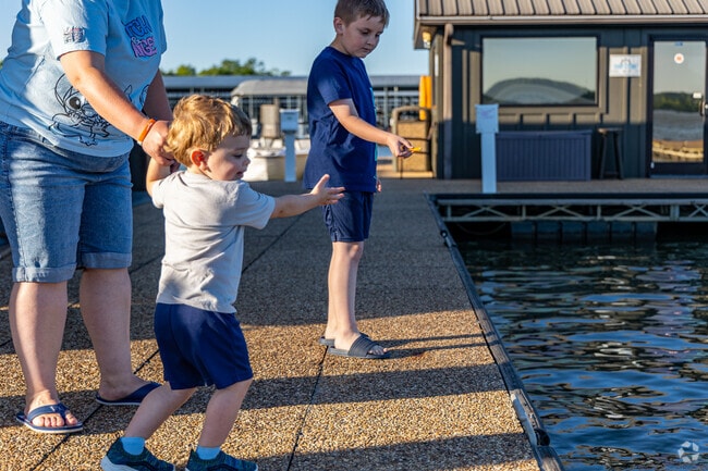 Feed the ducks and fish at Cherokee Outdoor Resort and Marina.
