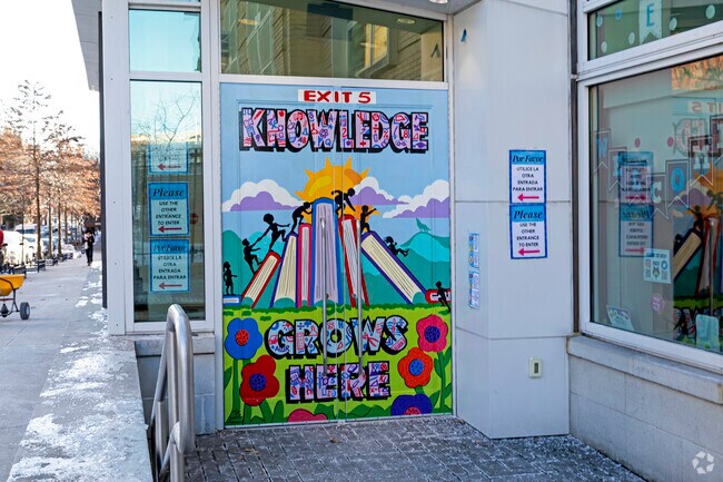 PS 96 has some amazing artwork and paintings all around the school.