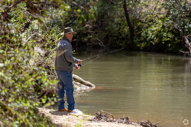 Trout fishing is a pastime in Dawson County Georgia.