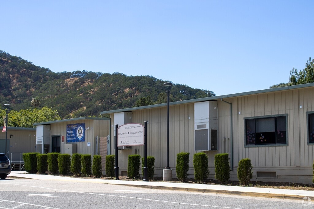 A wide shot of Dr. T. J. Owens Gilroy Early College Academy.