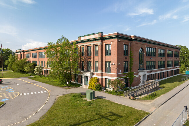 The Mahoney Middle School located on the corner of Broadway and Ocean Street.