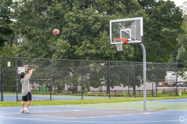 Preston Community Park offers playgrounds, baseball fields, and hoops for fun, in Preston, CT.
