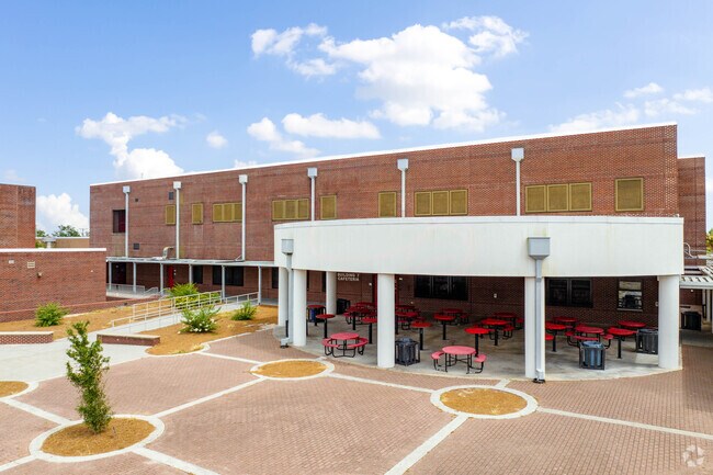 Bay High School features a sprawling campus and high end sporting venues.