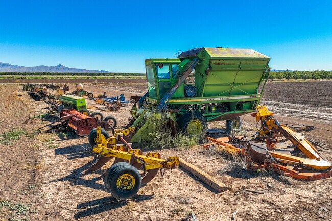 Tractors and large farming equipment are a common sight throughout La Mesa.