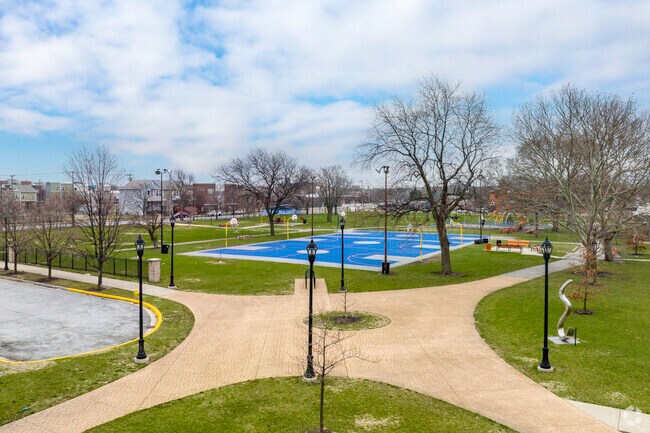 Nunez Park Has Plenty of Green Space, a Basketball Court and a Playground For the Kids in Indiana Harbor Neighborhood